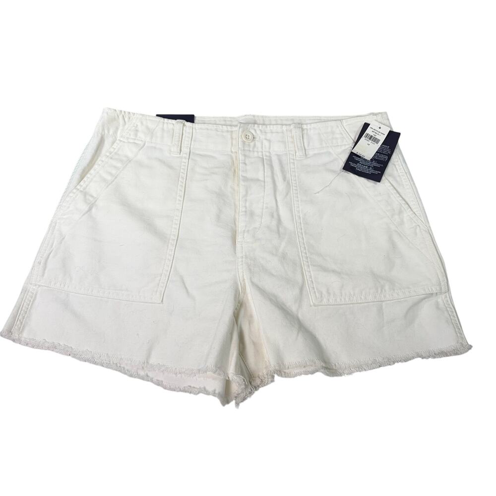 NWT Gap high rise utility short, white, button fly. Size 14. resort, vacation
